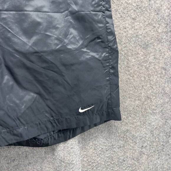 90s Nike Shorts Mens Large Black Swim Trunks Athletic Vintage Swoosh Nylon - Picture 3 of 11